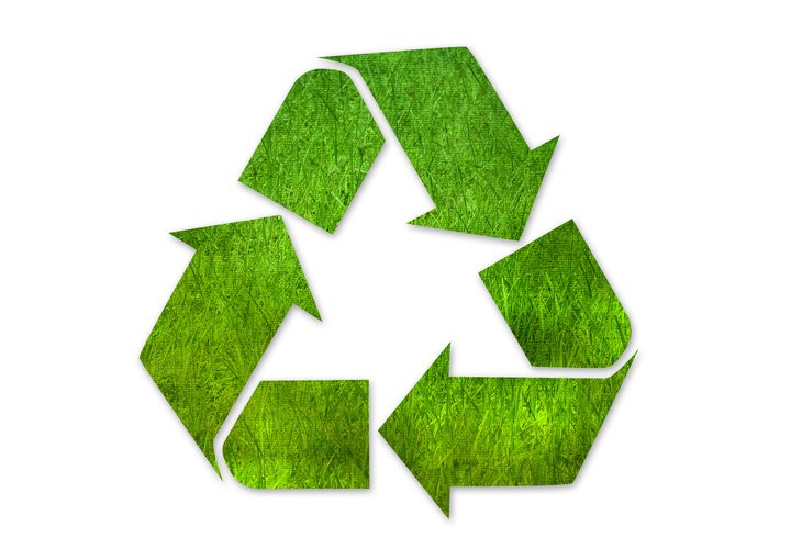 Green recycling symbol